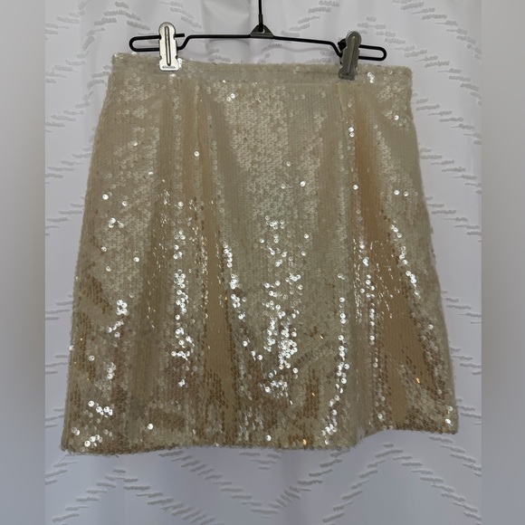 Oh Polly Dresses & Skirts - Oh Polly Sparkling Cream Mini Skirt